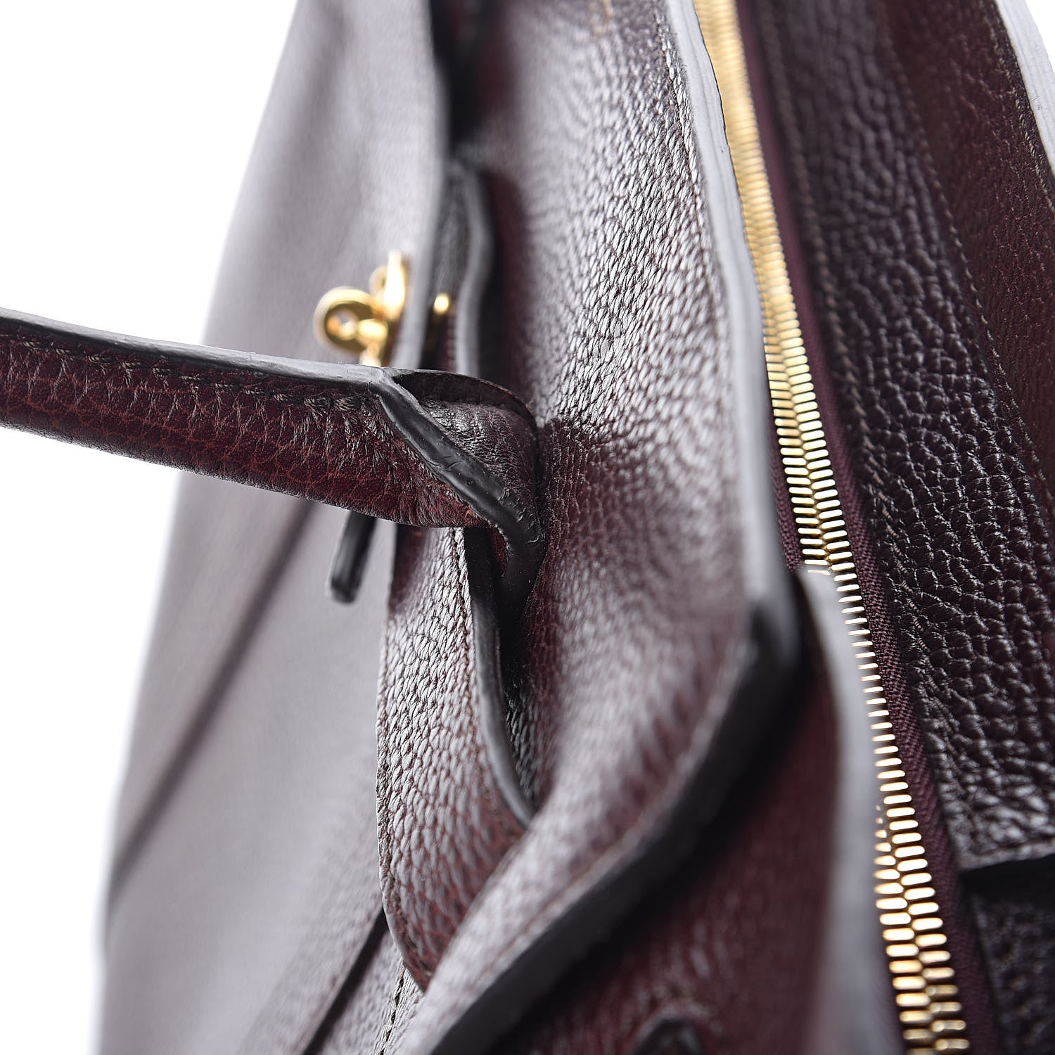 Mulberry Grain Vegetable Tanned Calfskin Zipped Bayswater Oxblood 12 of 12