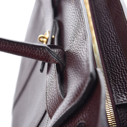 Mulberry Grain Vegetable Tanned Calfskin Zipped Bayswater Oxblood 12 of 12