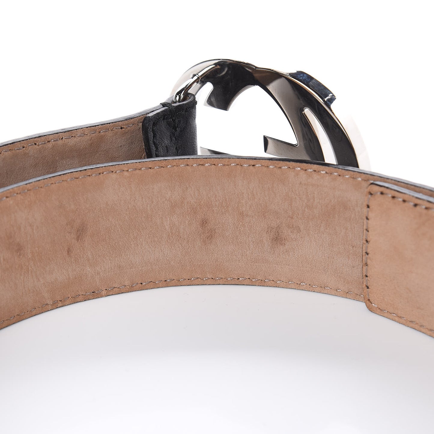 Guccissima Interlocking G Belt 95 38 Black