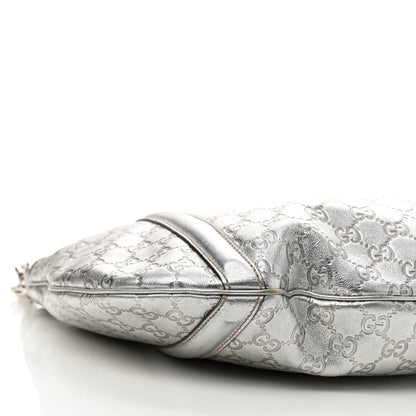 Gucci Metallic Guccissima Medium Britt Tote Silver 9 of 10