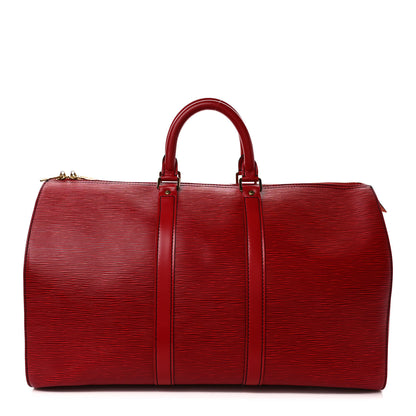 Louis Vuitton Epi Keepall 45 Castillan Red 1 of 11