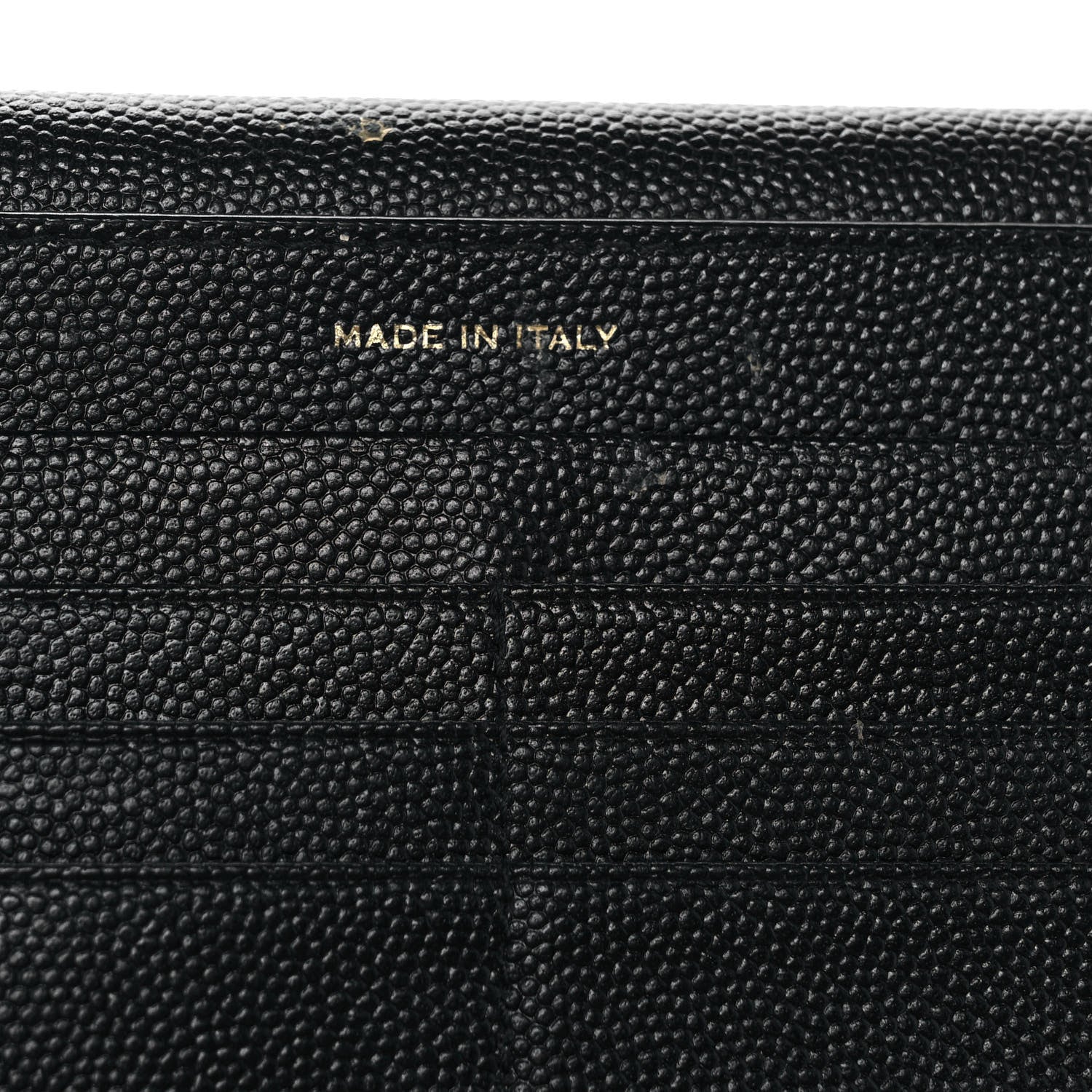 Saint Laurent Grain De Poudre Embossed Monogram Uptown Large Wallet Black 7 of 10