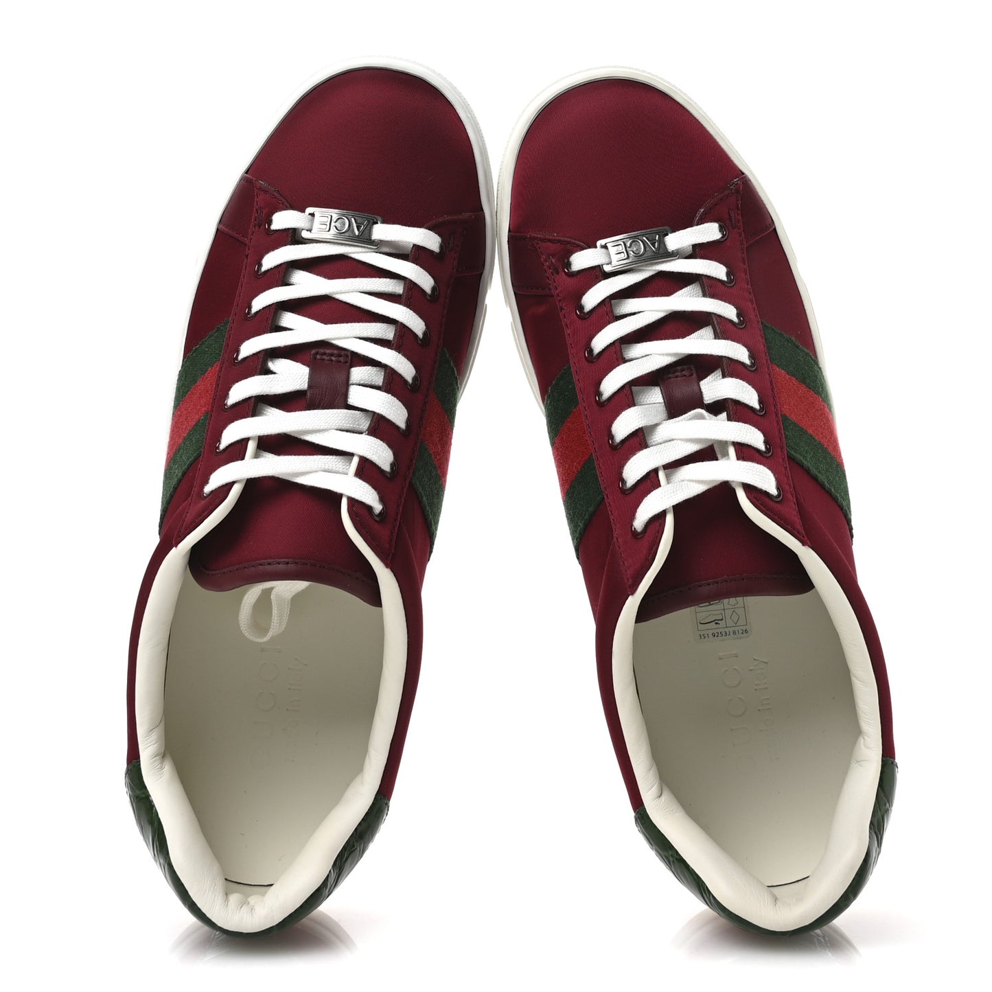 Econyl Nylon Diva Crocodile Web Mens Ace Sneakers 8 Rosso Ancora Vert