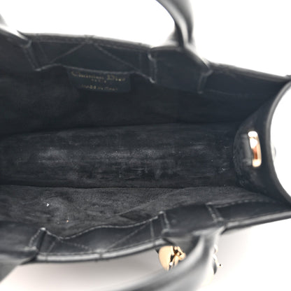 Christian Dior Calfksin Macrocannage Mini Book Tote Black 5 of 10