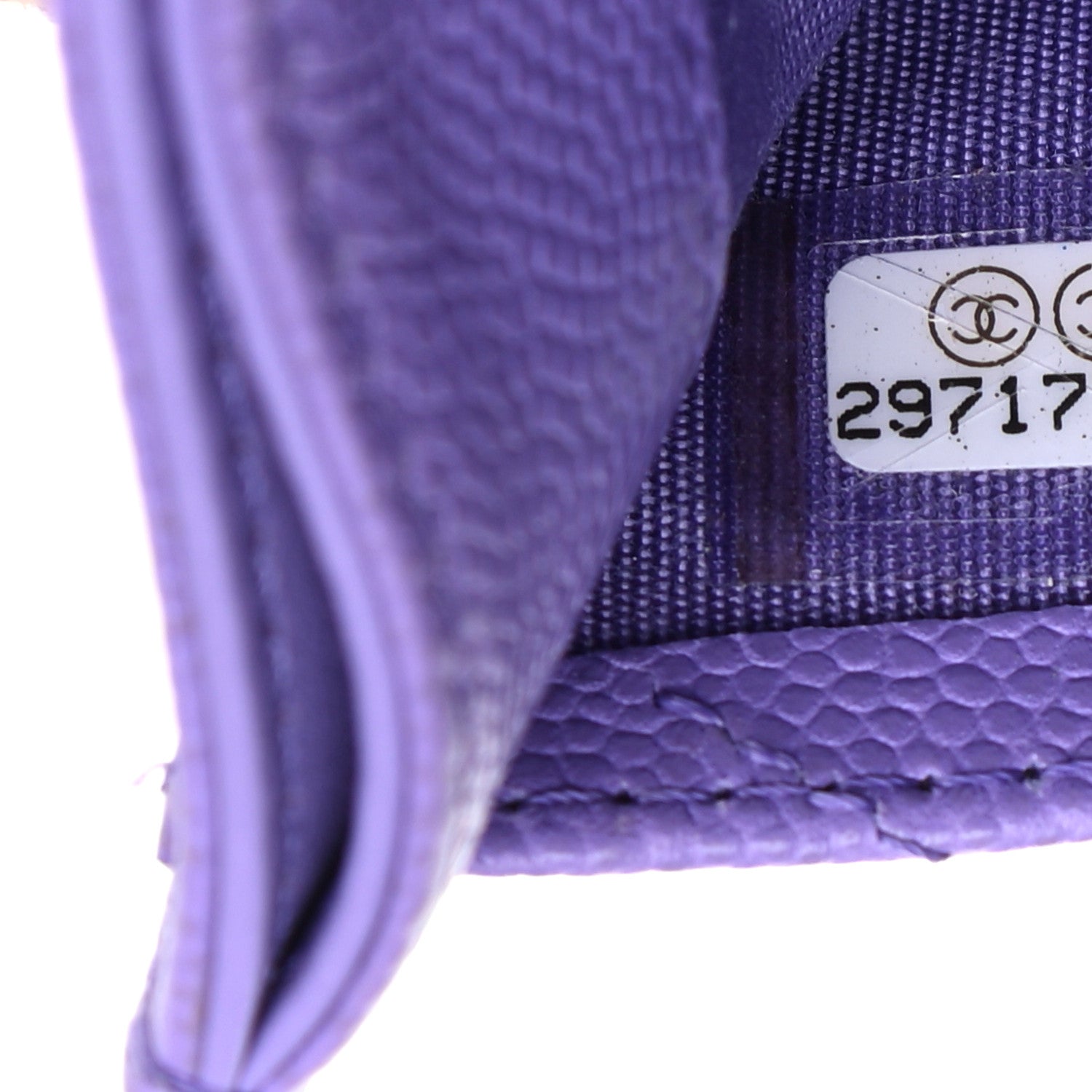Chanel Caviar Quilted Card Holder Purple 7 of 8