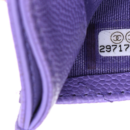 Chanel Caviar Quilted Card Holder Purple 7 of 8