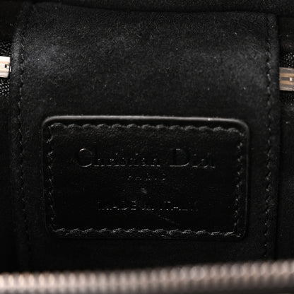 Christian Dior Calfskin Macro Houndstooth Embossed Micro Lady Dior Vanity Case Black White 6 of 9