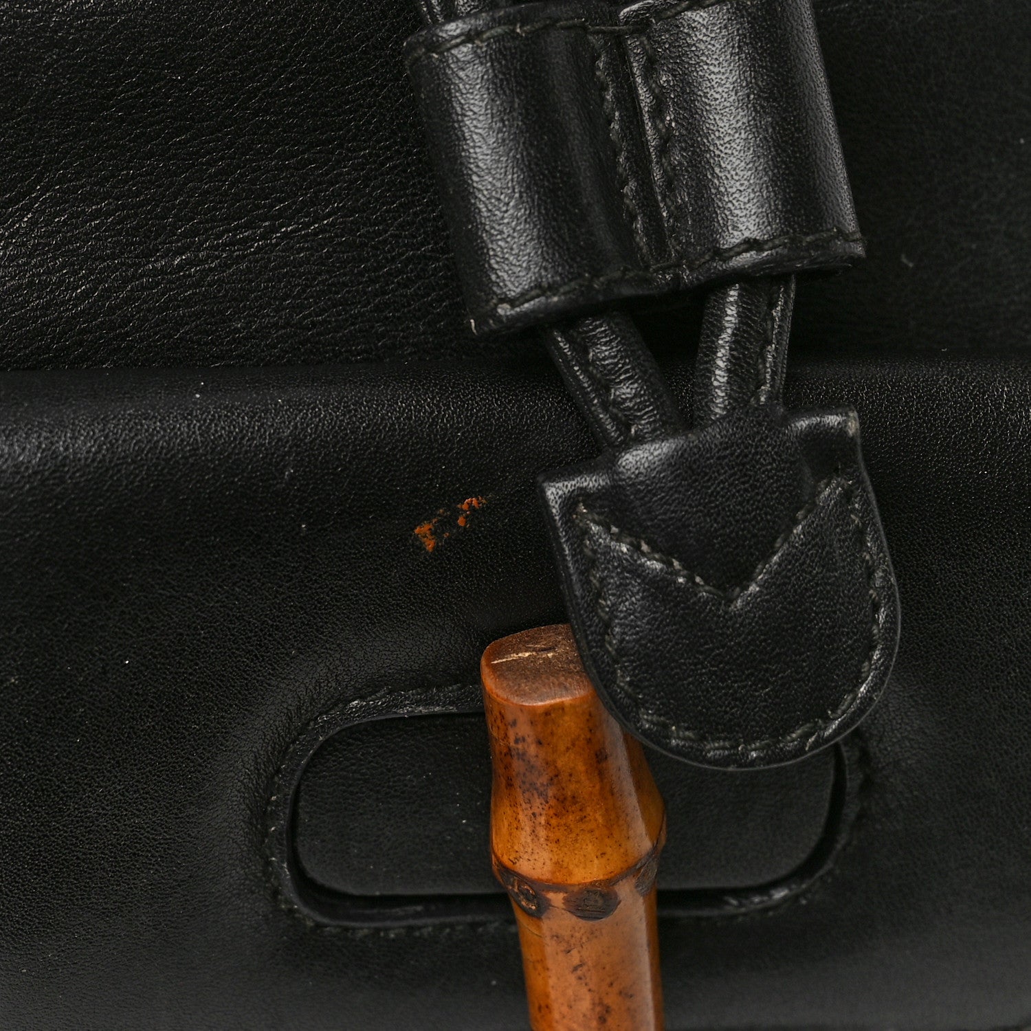 Gucci Calfskin Bamboo Backpack Black 12 of 15