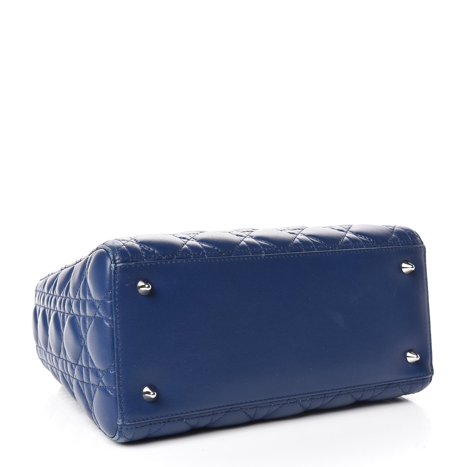 Christian Dior Lambskin Cannage Medium Lady Dior Navy 4 of 17