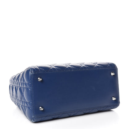Christian Dior Lambskin Cannage Medium Lady Dior Navy 4 of 17