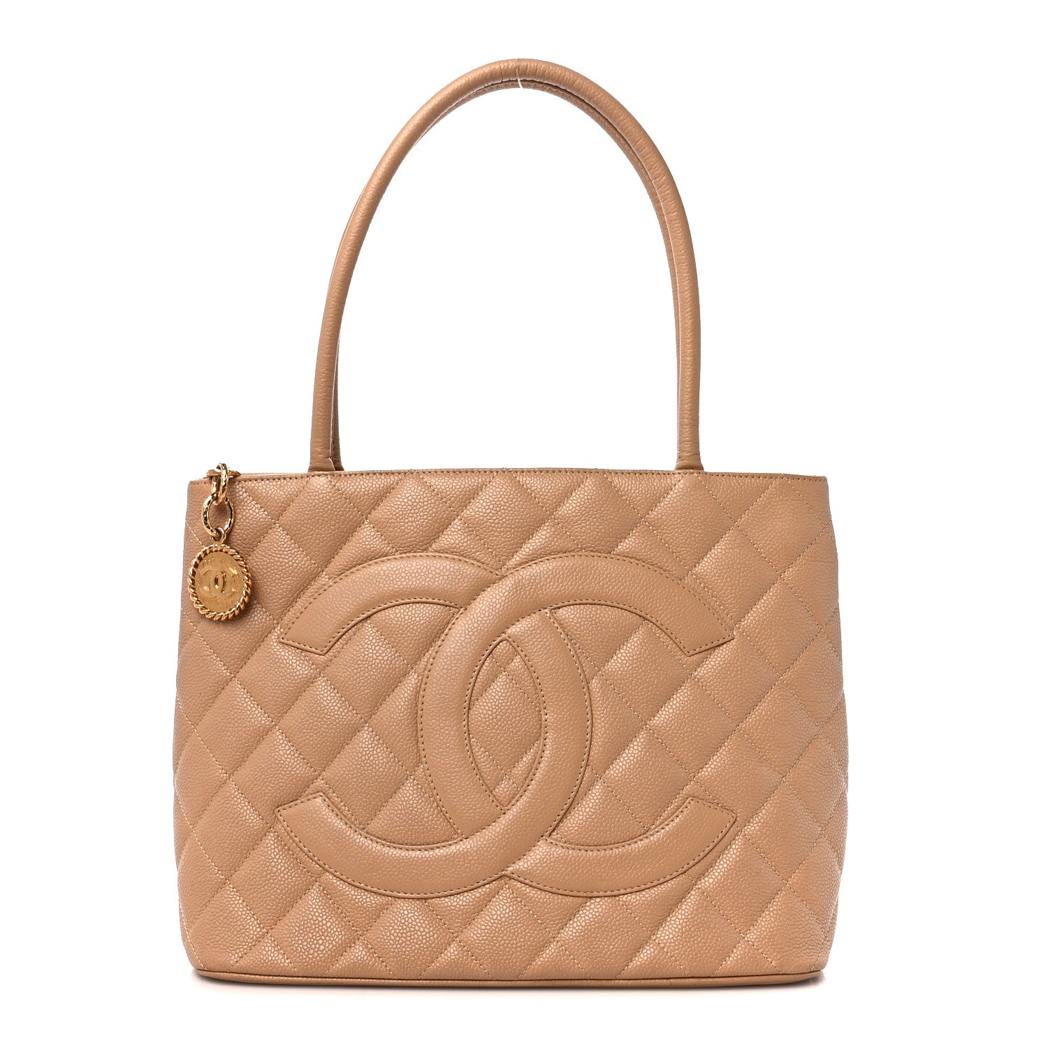 Chanel Caviar Quilted Medallion Tote Beige 1 of 11