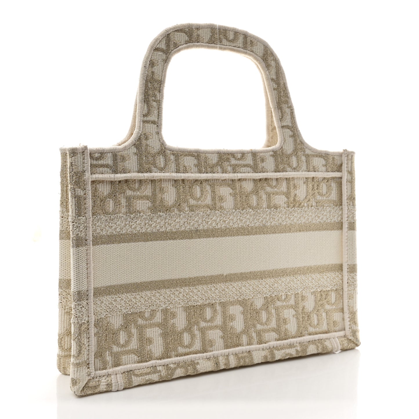 Oblique Mini Book Tote Gold Multicolor