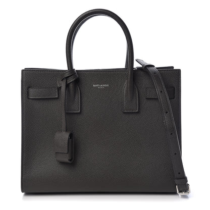 Saint Laurent Grained Calfskin Baby Sac De Jour Coal 1 of 9