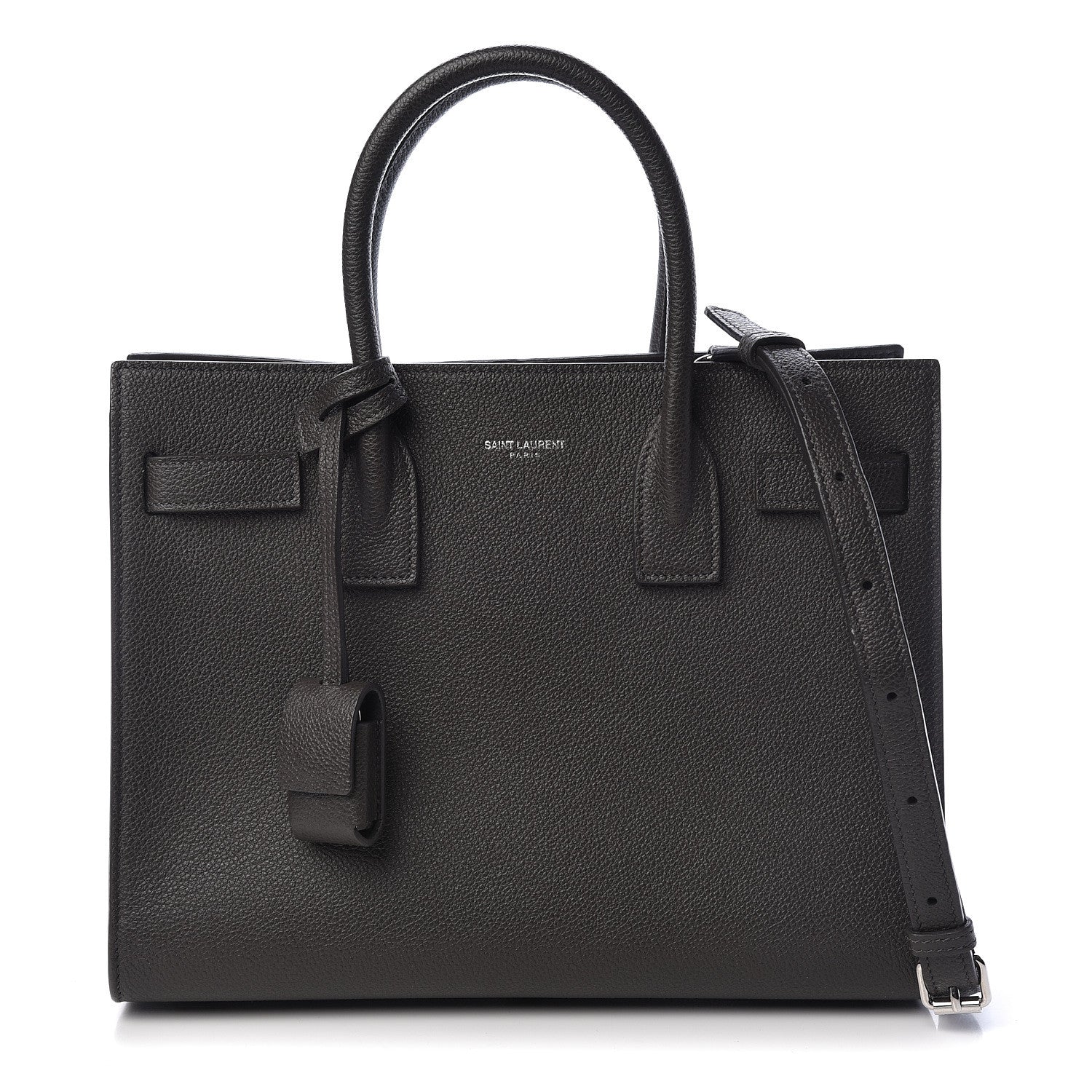 Saint Laurent Grained Calfskin Baby Sac De Jour Coal 1 of 9
