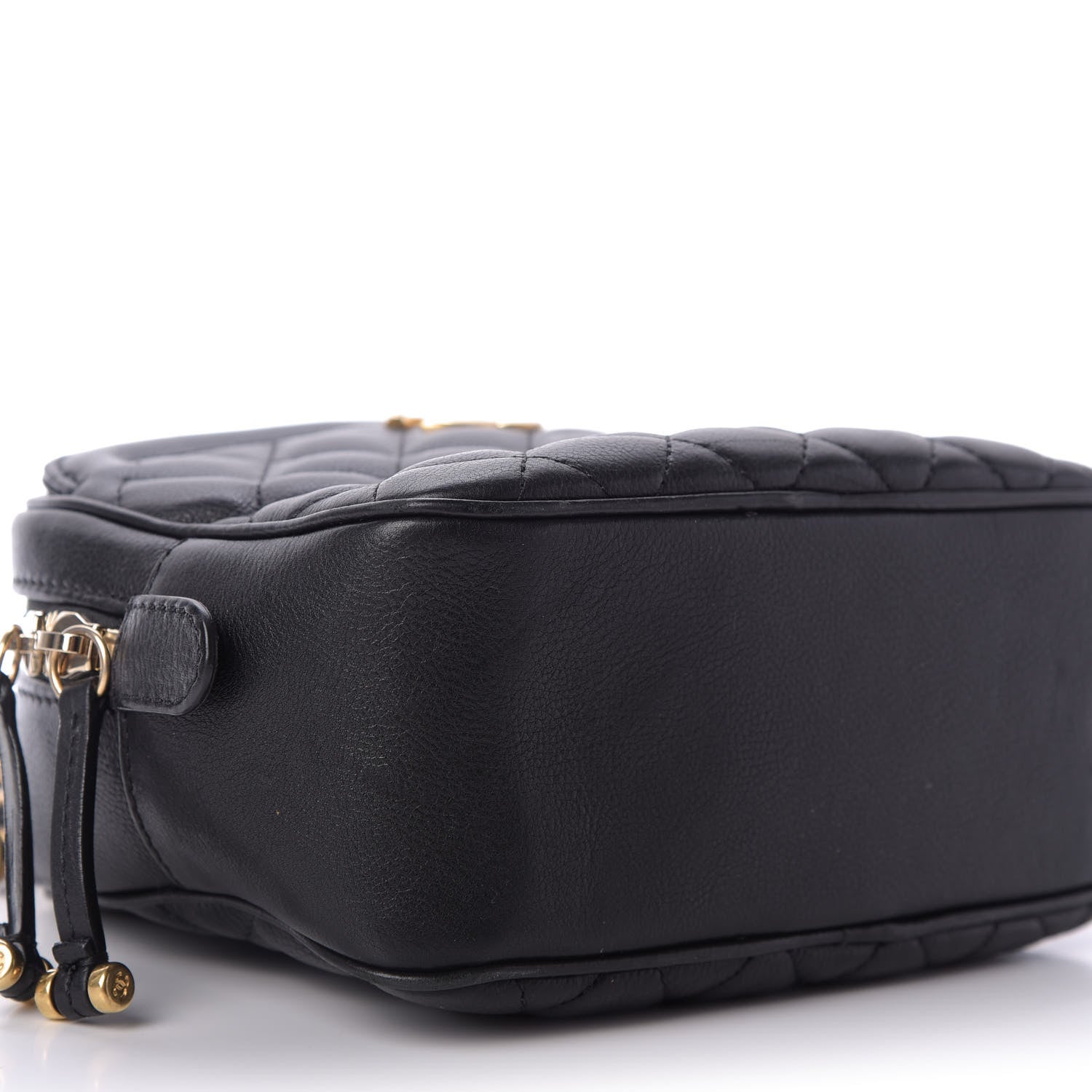 Chanel Calfskin Quilted CC Small Vanity Case Black 6 of 11