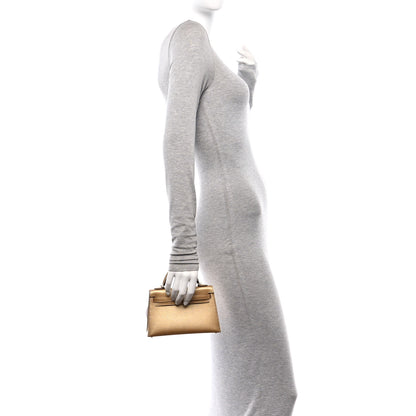 Hermes Metallic Chevre Chamkilight Mini Kelly Sellier 20 Dore 2 of 11