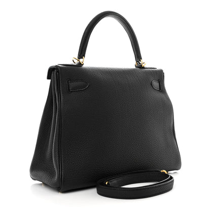 Hermes Togo Kelly Retourne 28 Black 3 of 10