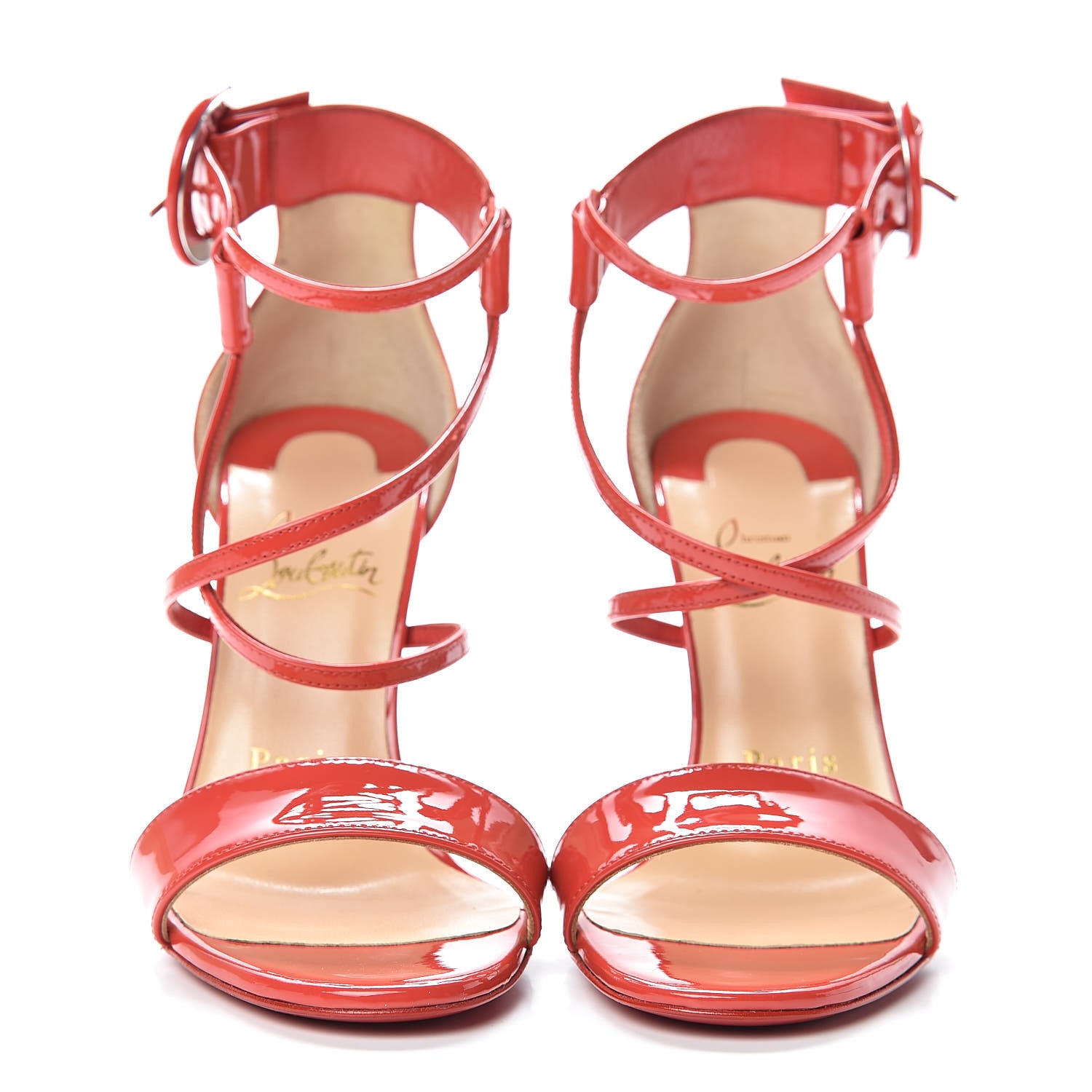 Christian Louboutin Patent Calfskin Choca 100 Sandals 36 Bisou 2 of 9