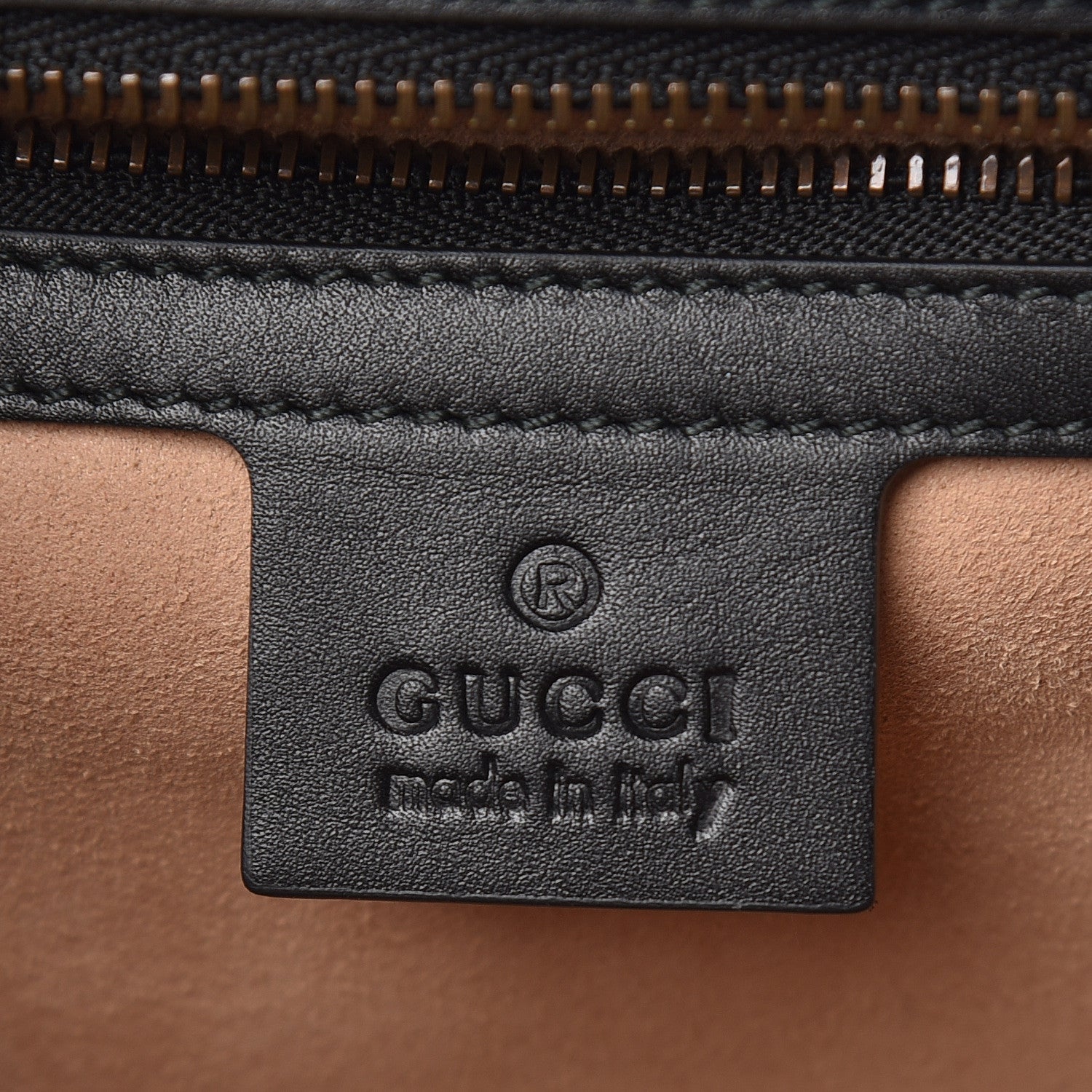 Gucci GG Supreme Monogram Small Osiride Top Handle Bag Black Gold 9 of 11