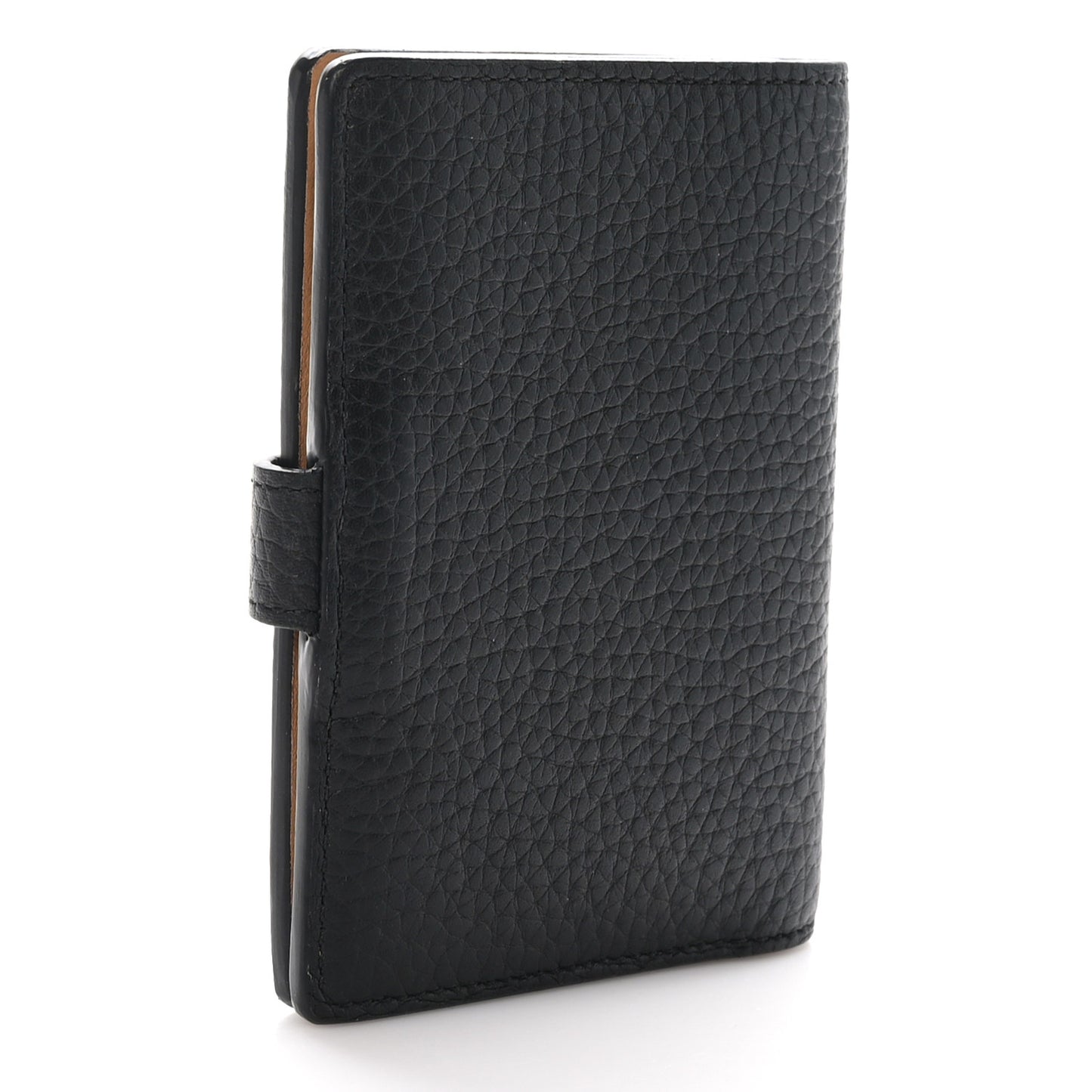 Taurillon Capucines Vertical Compact Wallet Black