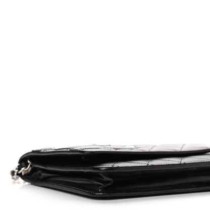 Chanel Calfskin Quilted Cambon Wallet On Chain WOC Black 10 of 11