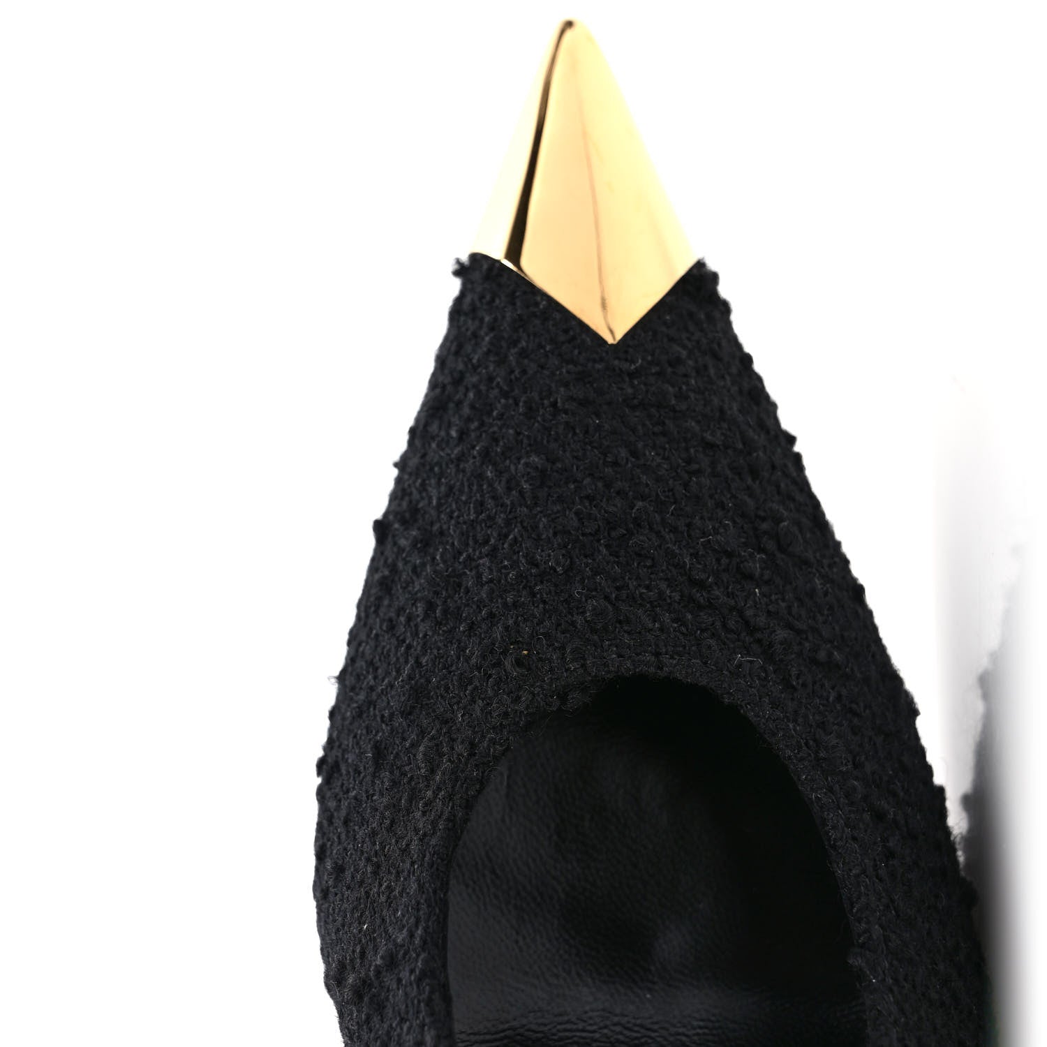 Saint Laurent Tweed Slingback Kendall 90 Pumps 38 Black 8 of 9