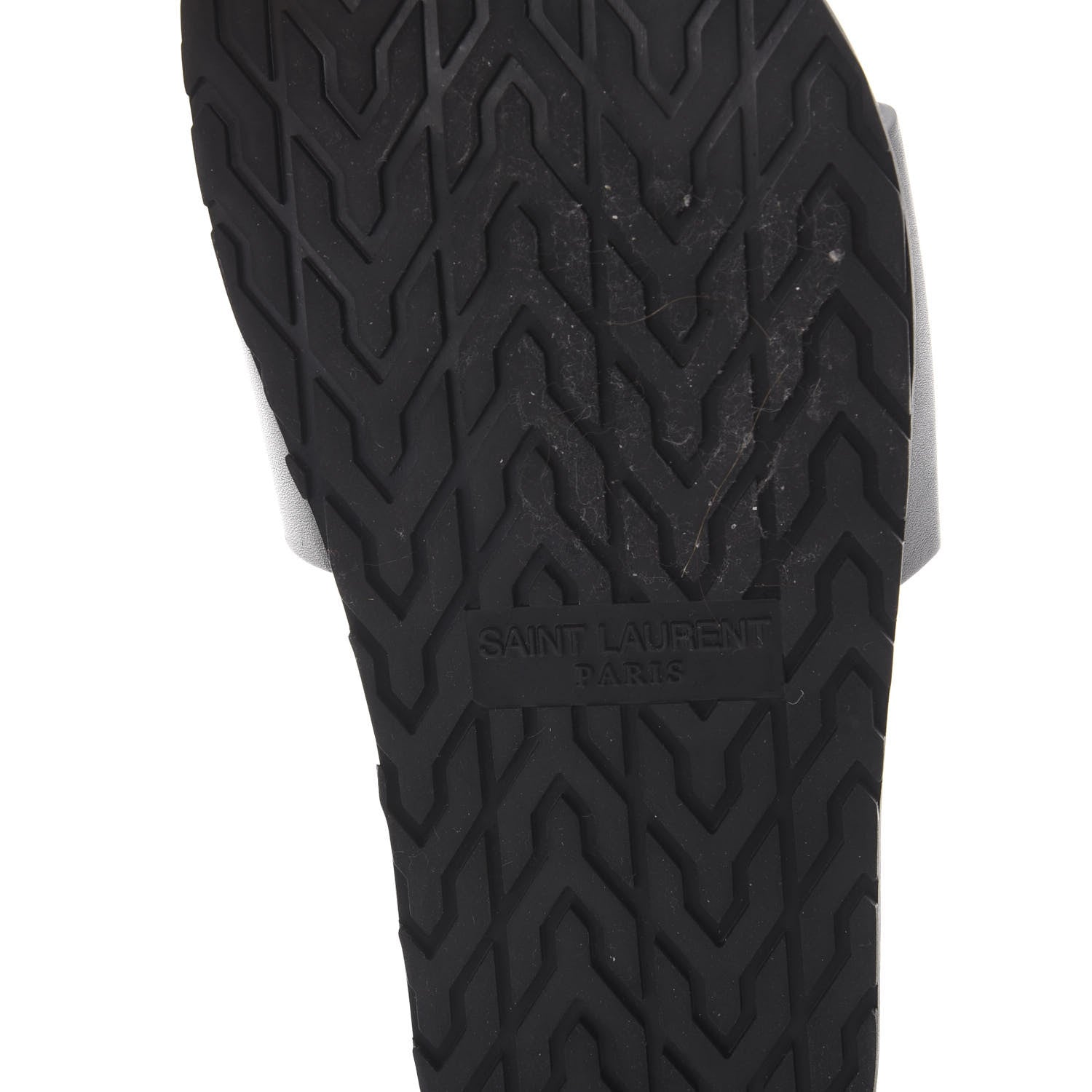 Saint Laurent Calfskin Monogram Jimmy Joan Slide Sandals 37 Black 6 of 8