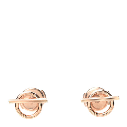 Hermes 18K Rose Gold PM Echappee Earrings 1 of 5