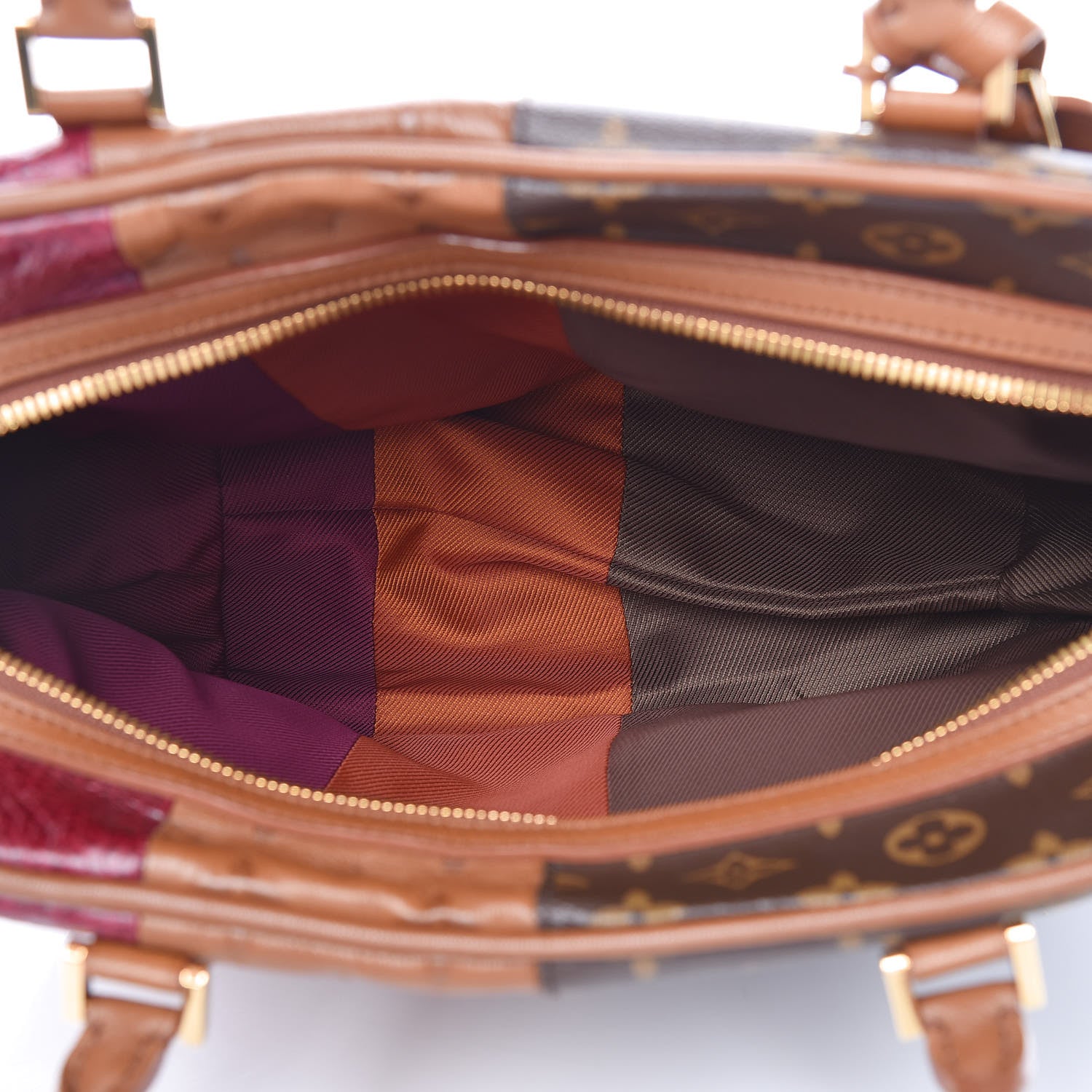 Louis Vuitton Monogram Stripes Medium Bag Bordeaux 5 of 8