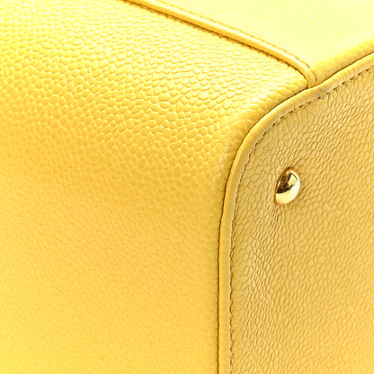 Chanel Caviar CC Vanity Train Case Yellow 8 of 11