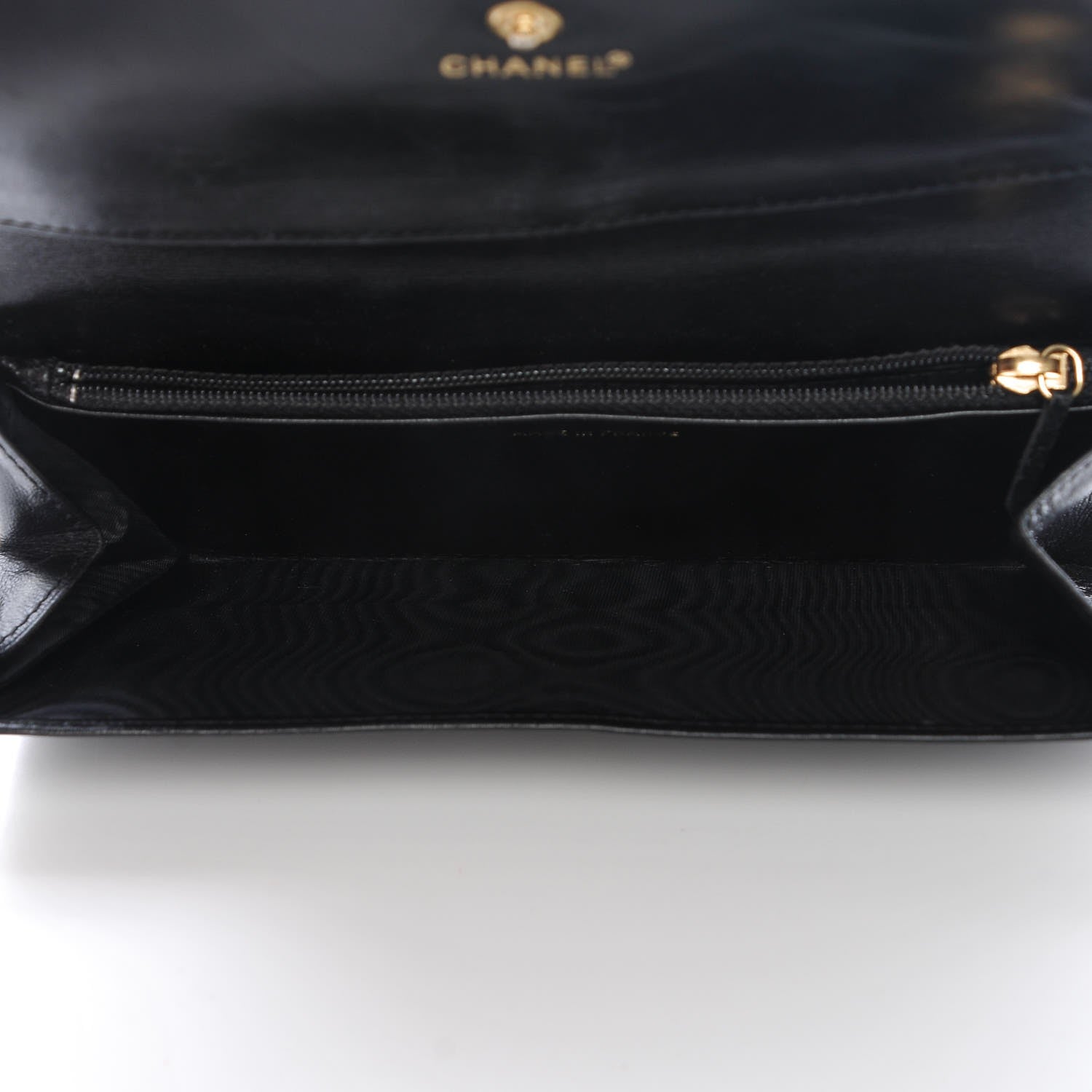 Chanel Lambskin Quilted Chocolate Bar Long Wallet Black 5 of 10