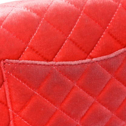 Chanel Velvet Quilted Mini Rectangular Flap Coral 16 of 26