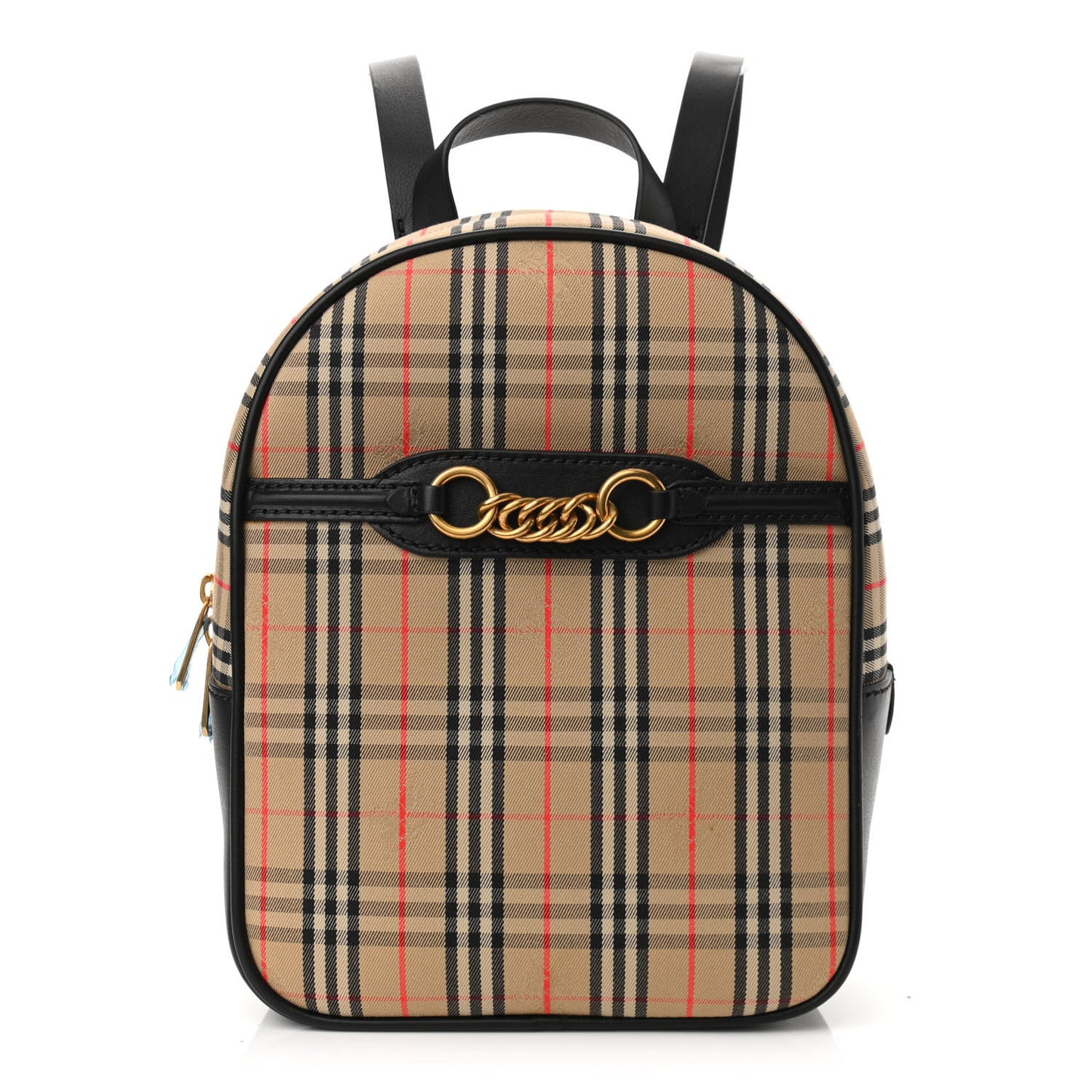 Smooth Calfskin 1983 Knight Check Link Backpack Black