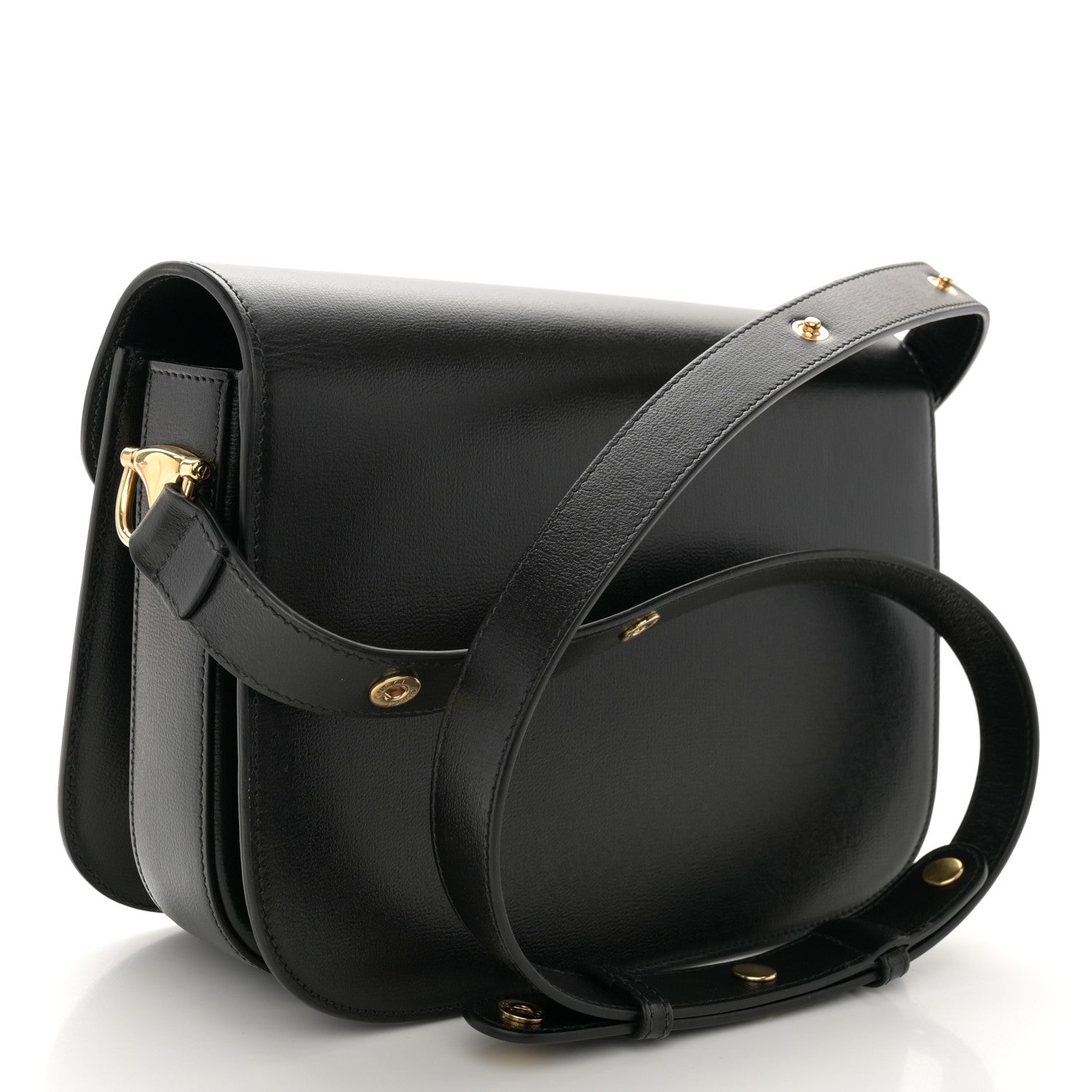 Gucci Azalea Calfskin Horsebit 1955 Shoulder Bag Black 3 of 12