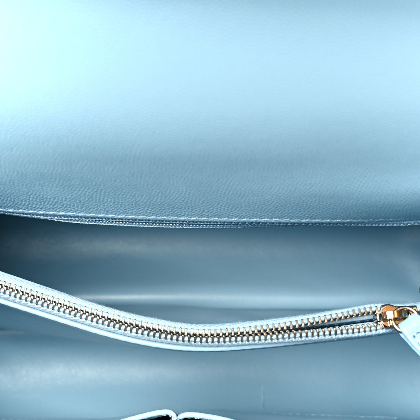 Caviar Quilted Small Coco Chain Handle Flap Light Blue