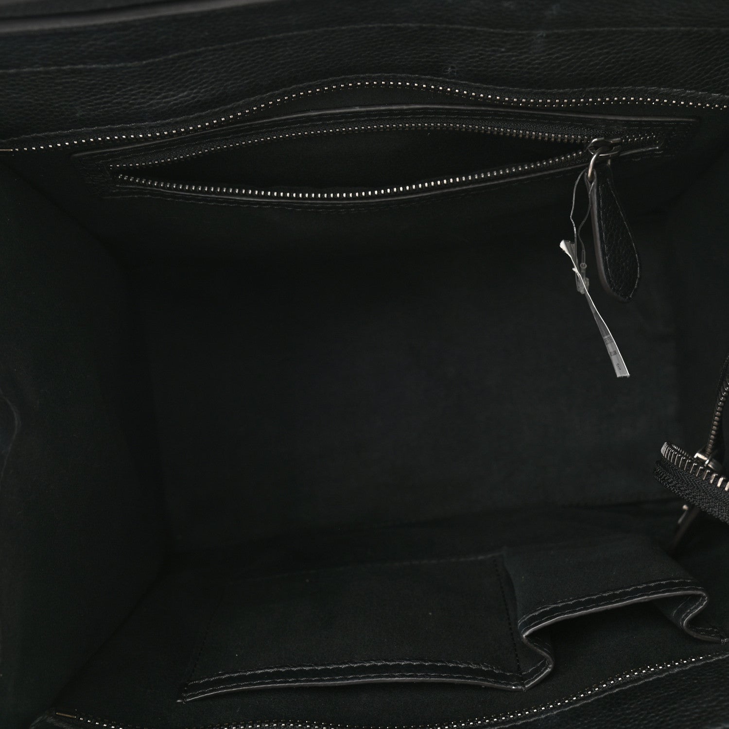 Celine Drummed Calfskin Mini Luggage Black 4 of 9