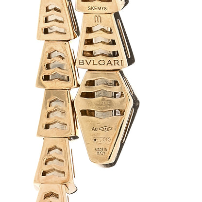 Bulgari 18K Yellow Gold Diamond Serpenti Viper Pave Bracelet M 3 of 4