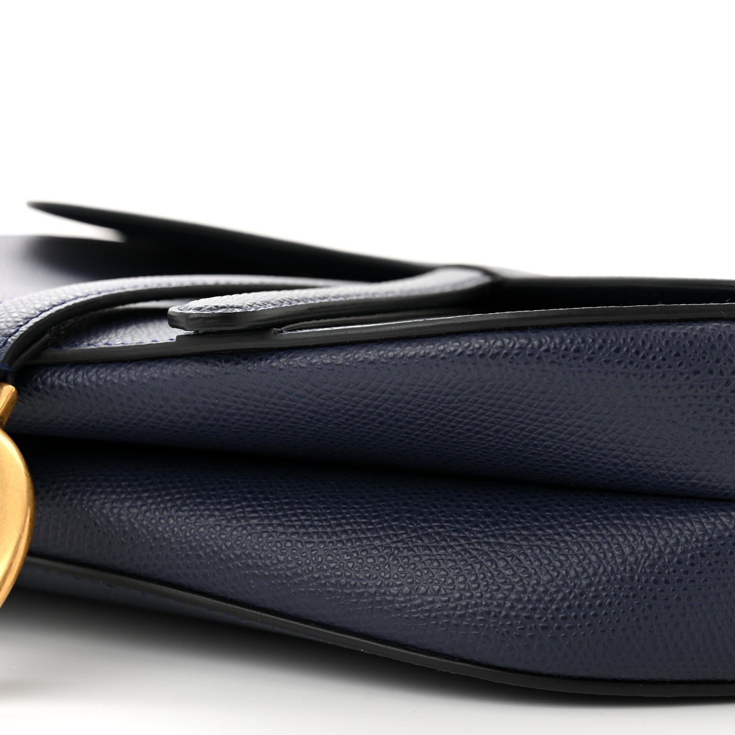 Christian Dior Grained Calfskin Saddle Bag Navy 10 of 10