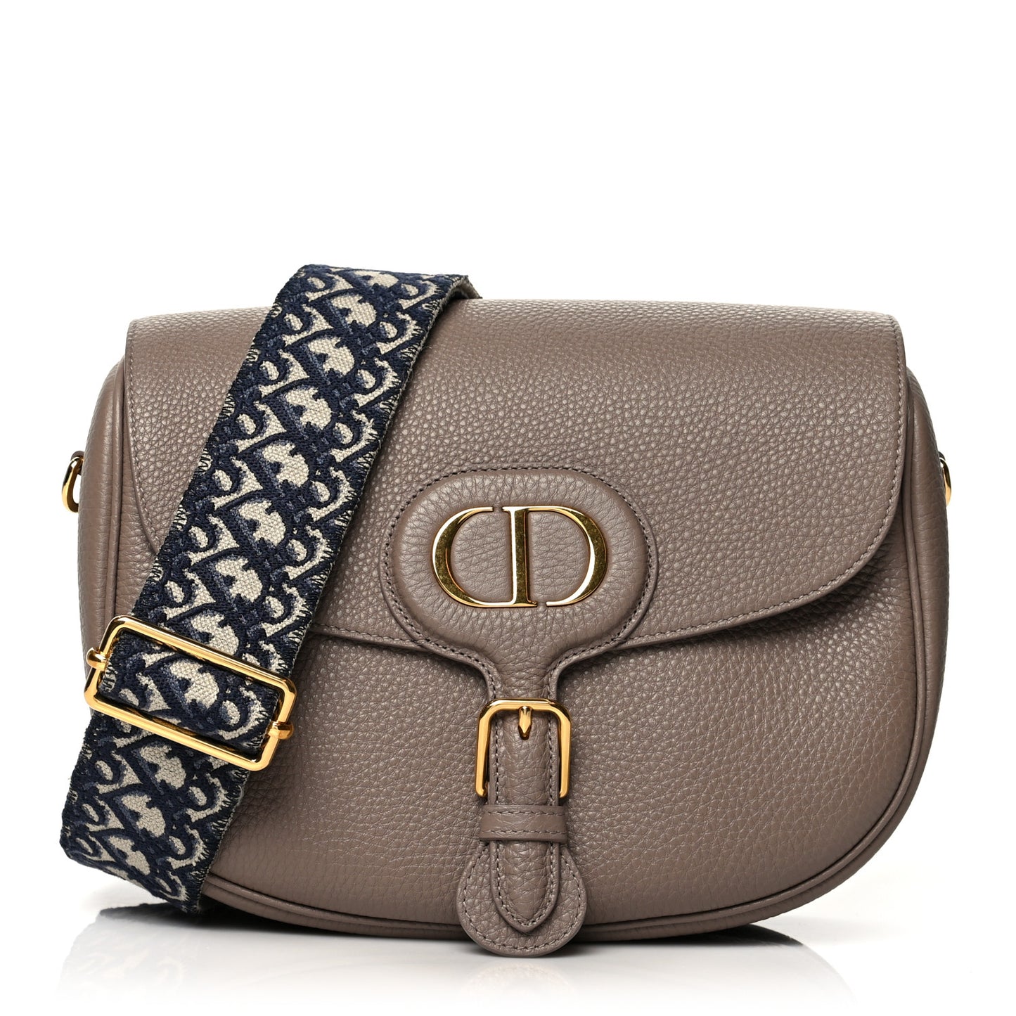 Grained Calfskin Large Bobby Flap Warm Taupe