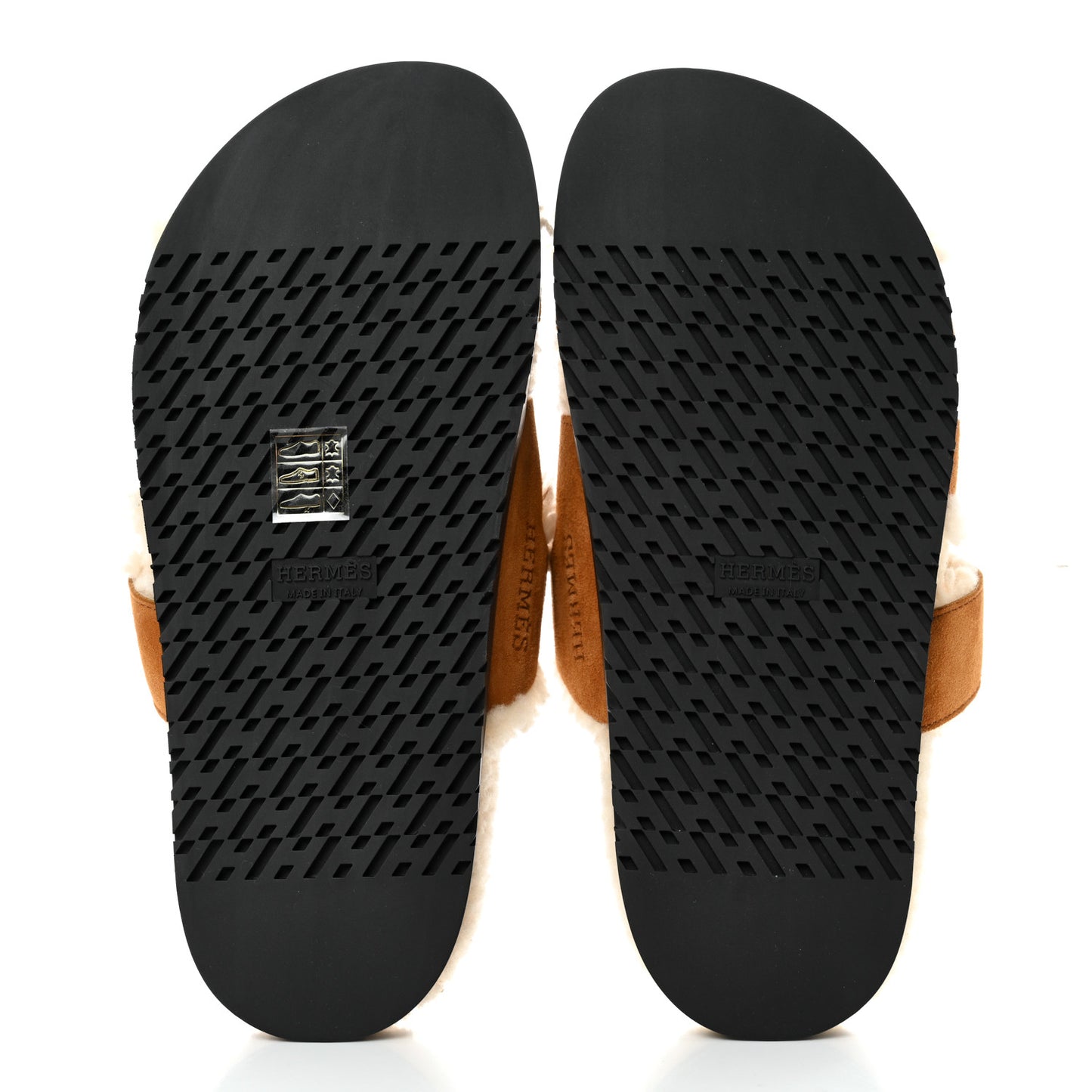 Suede Goatskin Woolskin Womens Chypre Sandals 37.5 Brun Fume Ecru