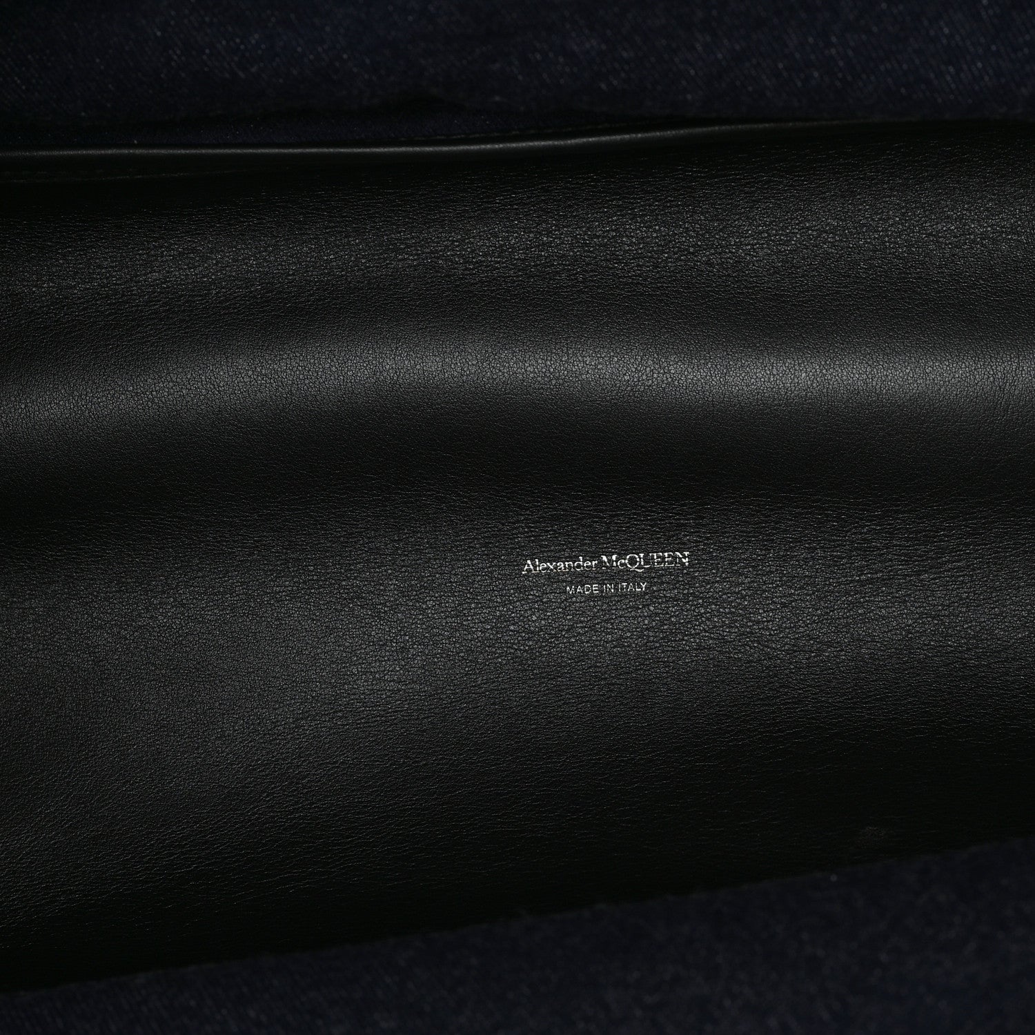 Alexander McQueen Calfskin Denim Large The Bow Bag Blue Black 7 of 10