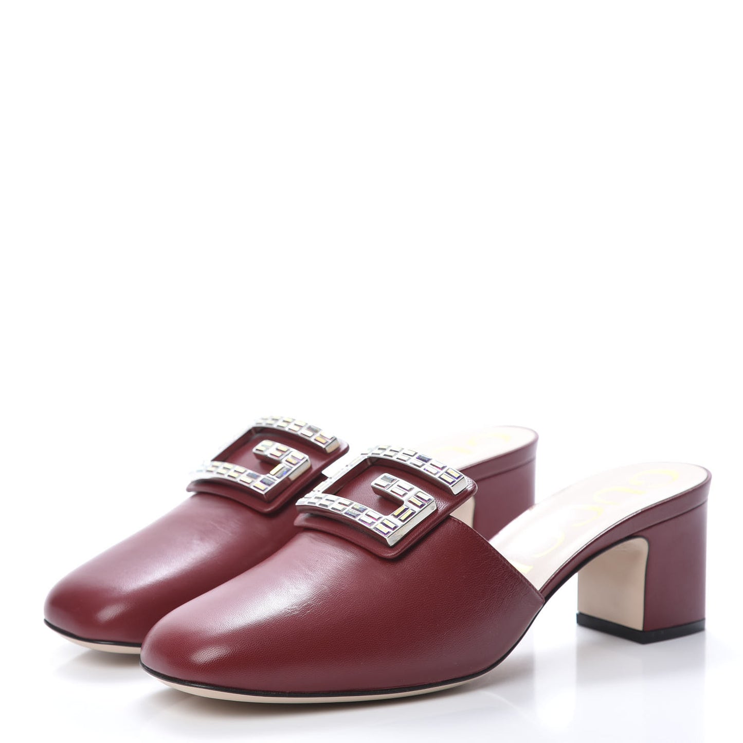 Malaga Kid Crystal Square G Madelyn Mules 40 Romantic Cerise