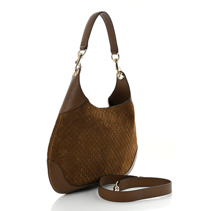 Gucci GG Suede B Medium Shoulder Bag Brown 3 of 10