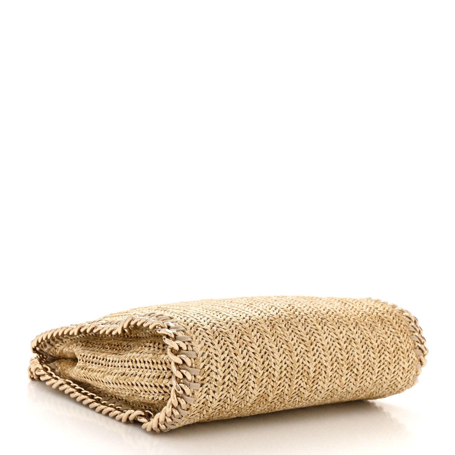 Stella McCartney Metallic Raffia Mini Falabella Tote Gold 4 of 10