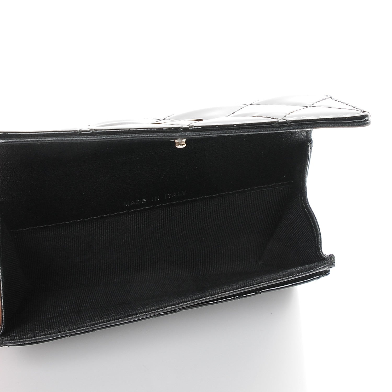 Chanel Patent Quilted Flap Card Holder Black 5 of 8