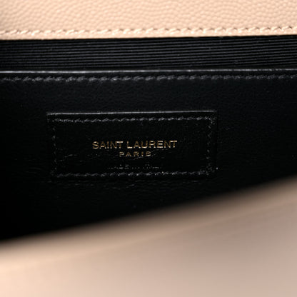 Saint Laurent Grain De Poudre Medium Monogram Kate Satchel Dark Beige 7 of 9