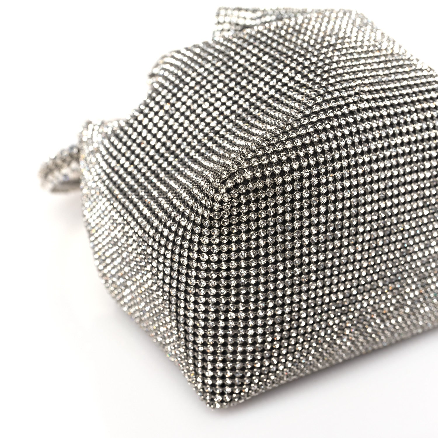Jimmy Choo Satin Crystal Embellished Bon Bon Bag Silver 7 of 8