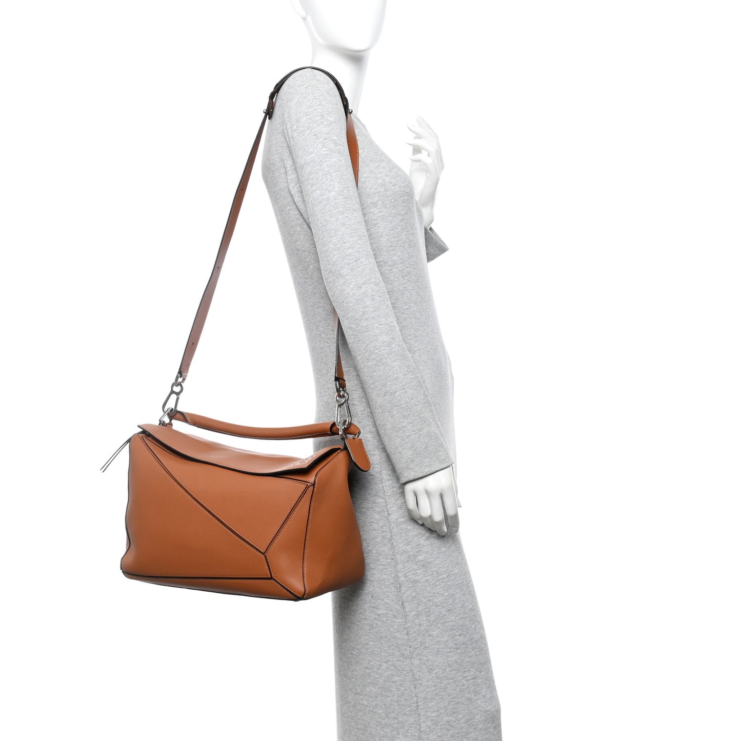 Calfskin Large Puzzle Bag Tan