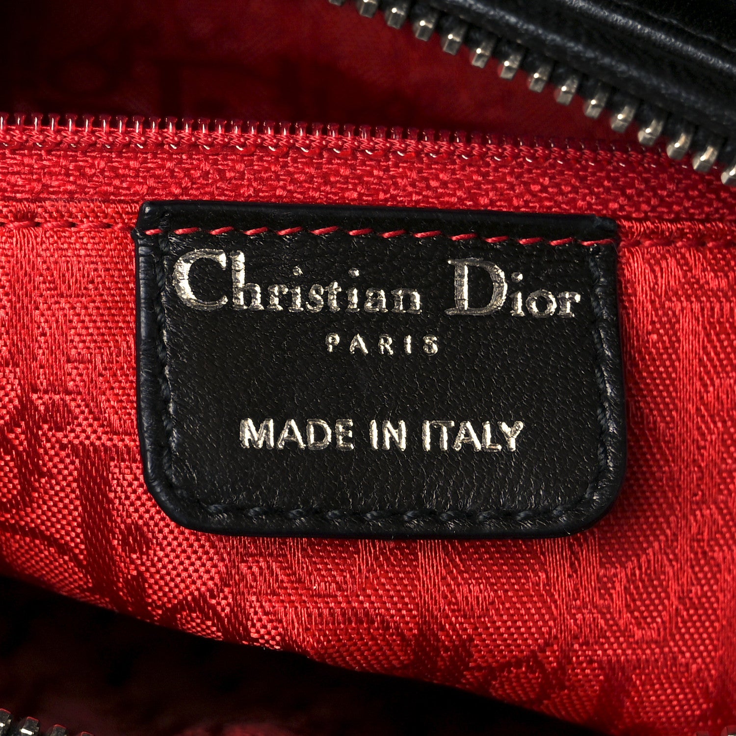 Christian Dior Lambskin Cannage Medium Lady Dior Black 6 of 10