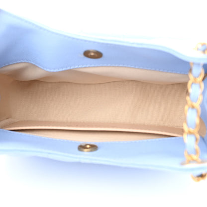 Chanel Caviar Quilted Small Wavy CC Hobo Light Blue 5 of 13